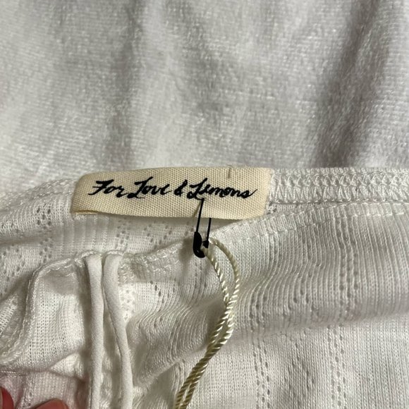 For Love & Lemons Cream Puff Sleep Shorts SAMPLE - Picture 4 of 5